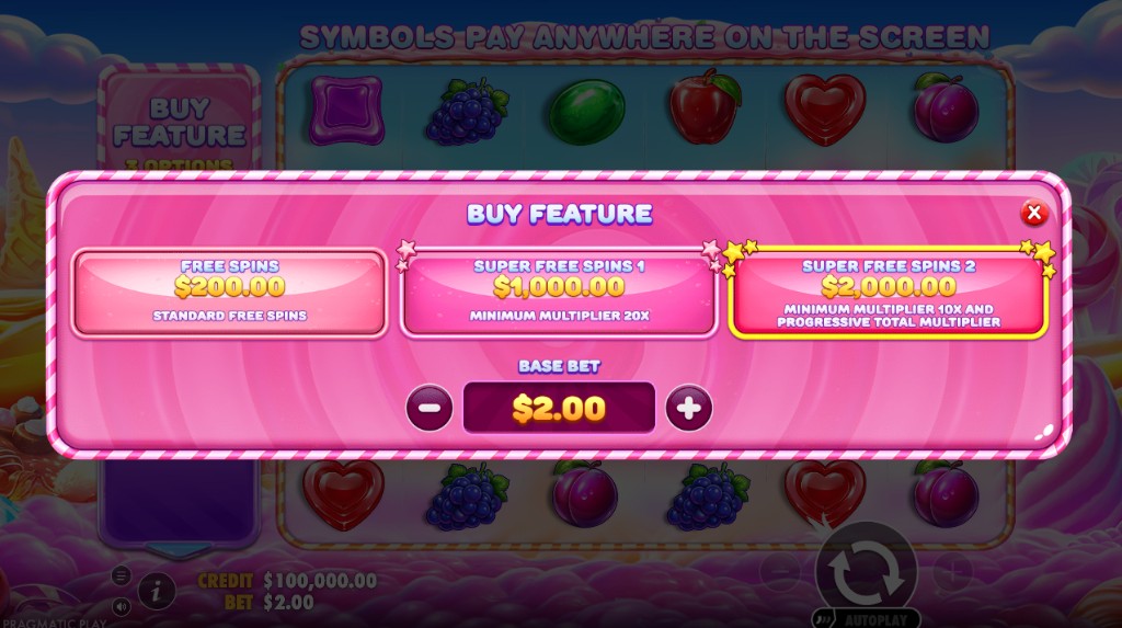 Buy feature Sweet Bonanza