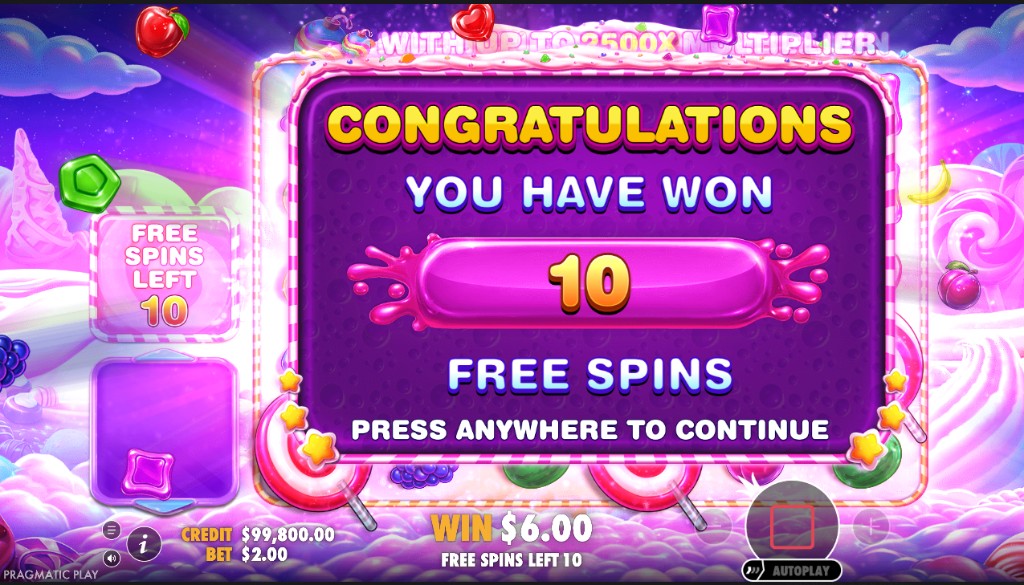 Free spins Bonanza